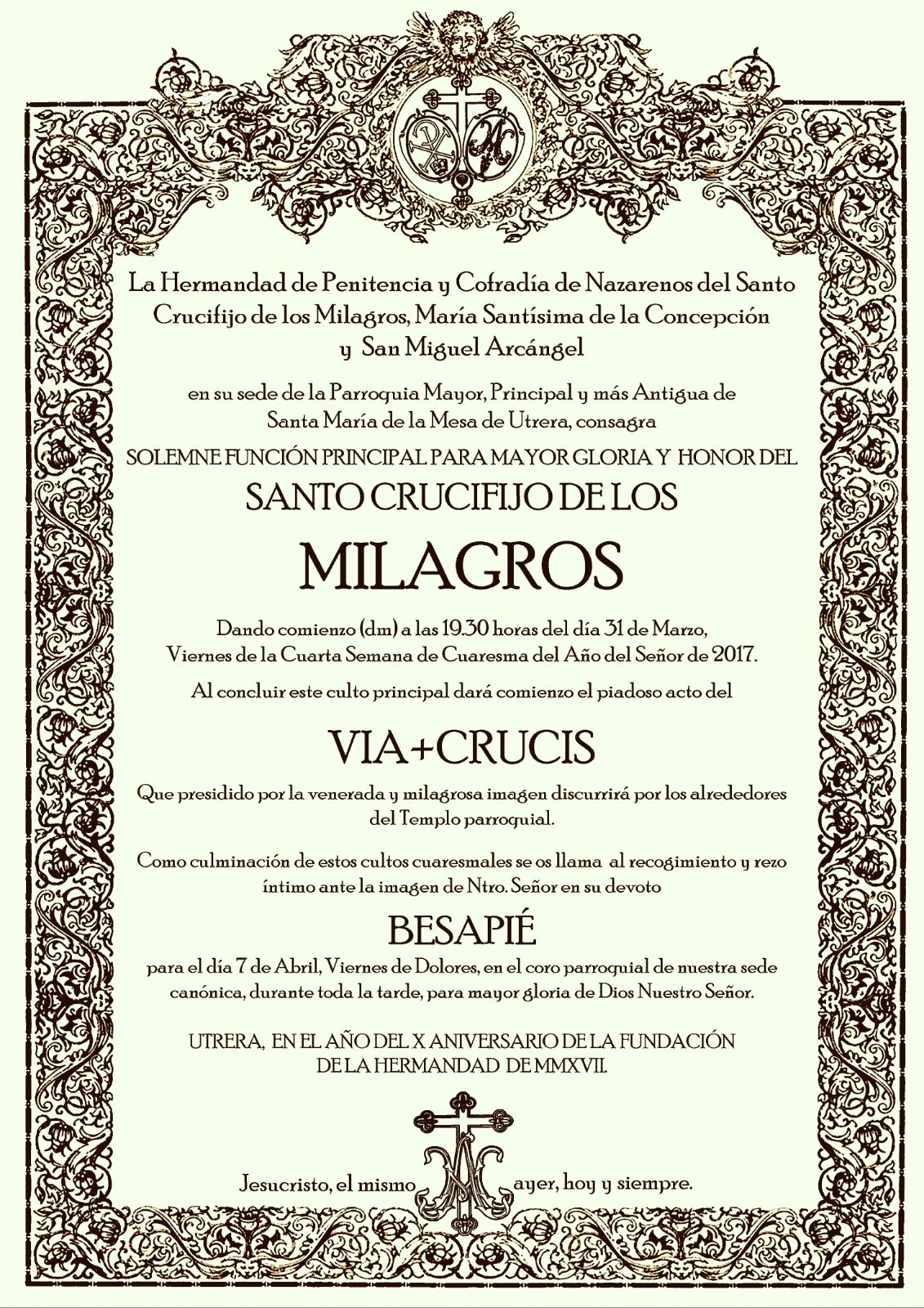 cartel funcion xto 17