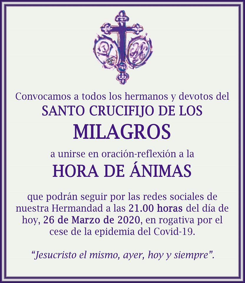 horas de animas 2020