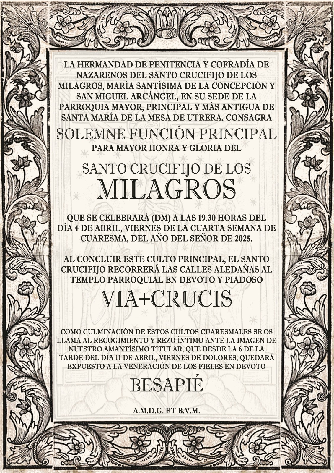 Cartel Función Xto 2025